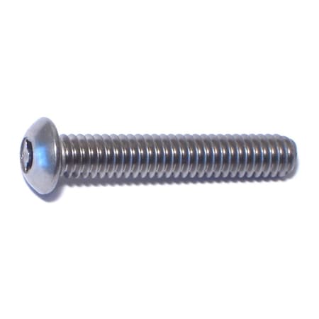 Midwest Fastener 1/4"-20 x 1-1/2 in Torx Button Machine Screw, Plain 18-8 Stainless Steel, 5 PK 77777